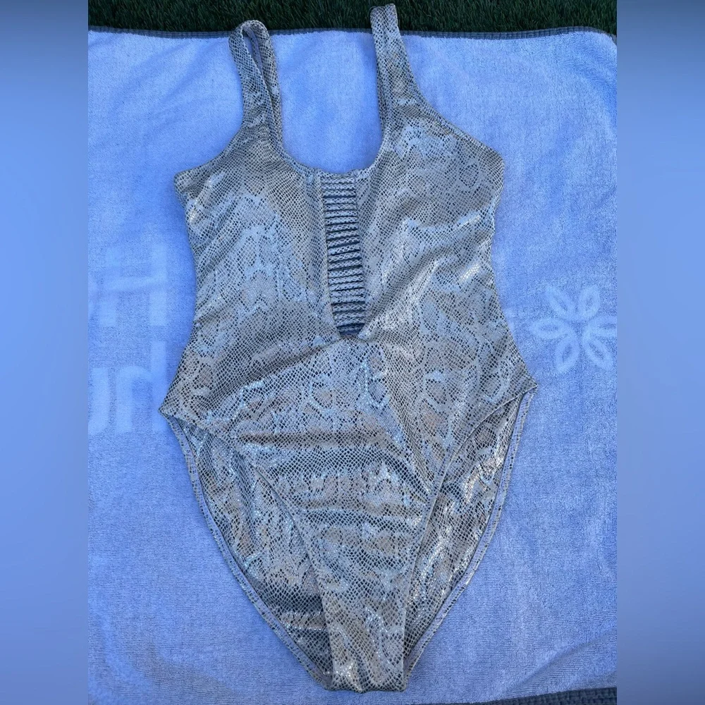 Womens Snake Print One Piece‎ Swimsuit
